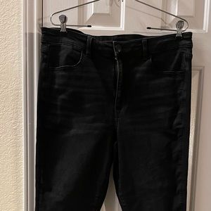 American Eagle next level stretch skinny jeans jeggings Sz 16 black barely worn